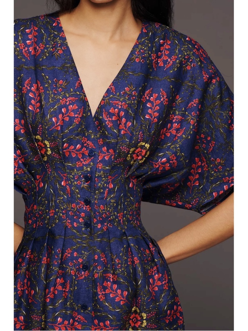 Anthropologie / The Tobie Linen Mini Shirt Dress - Picture 2 of 6